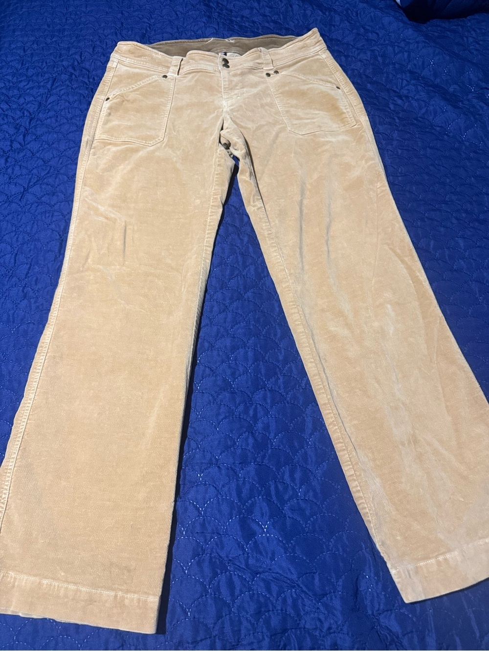 Beige Corduroy Straight-Leg Pants KUHL 12x30